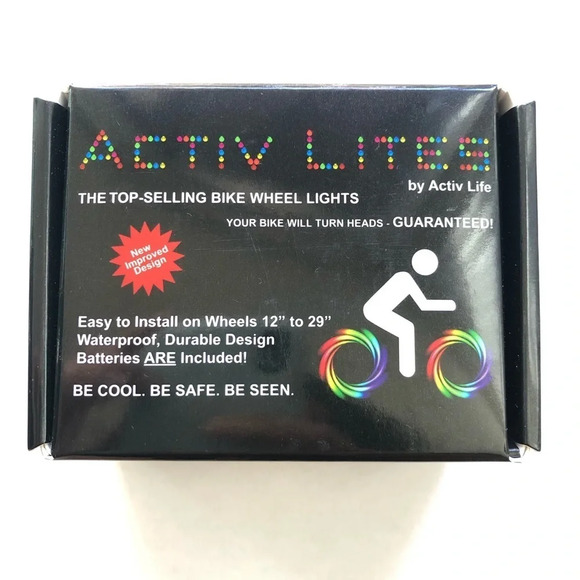 Active Lites Bike Wheel Lights Wheels 12”-29” Red White Blue - Picture 1 of 3